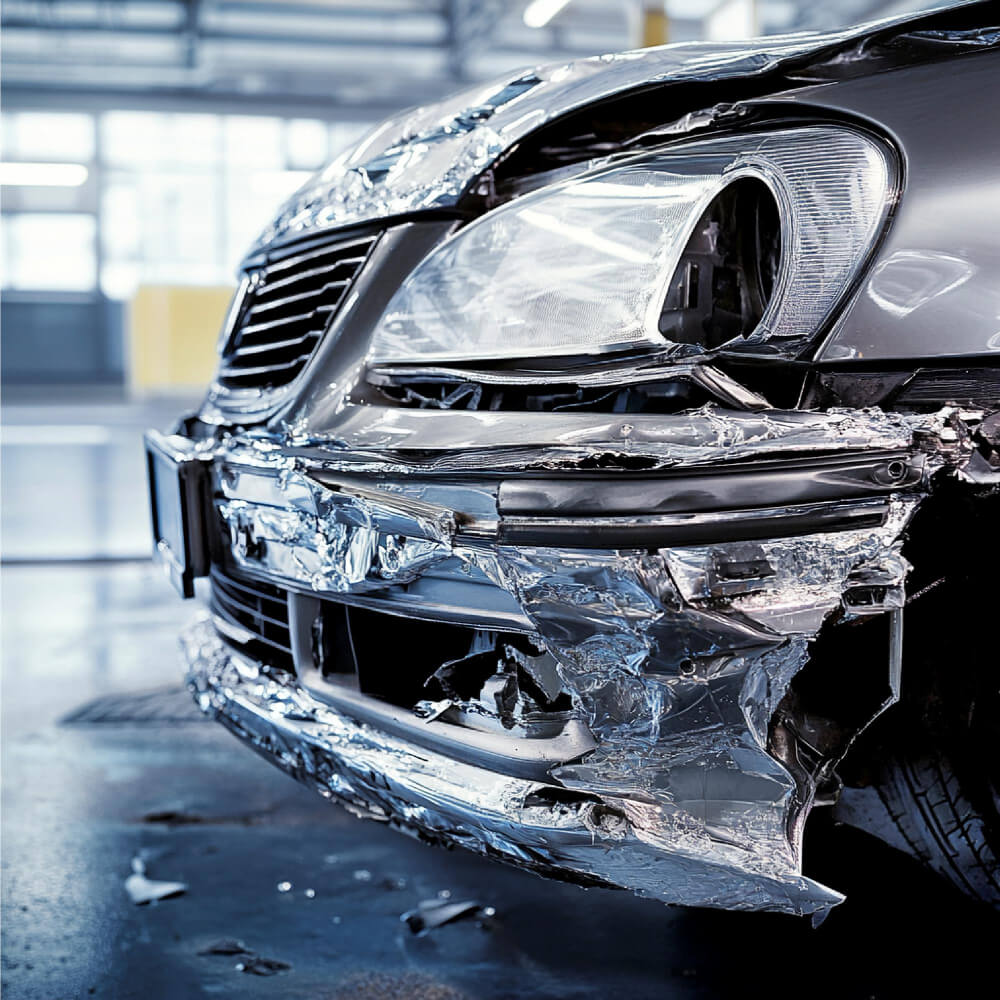 damaged car